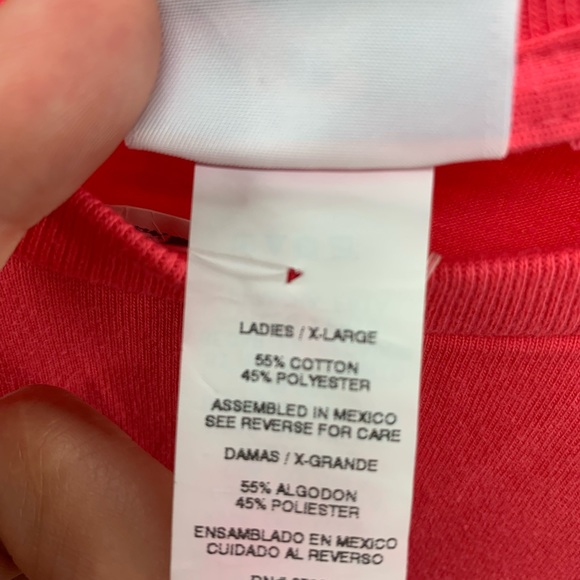 Bobbie Brooks Women Short Sleeve Crew Neck Red Floral Print Top T-Shirt Size XL - Picture 5 of 12